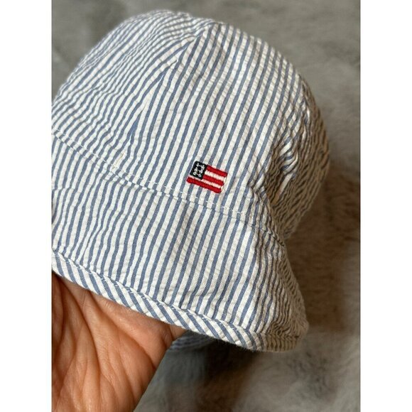 Janie and Jack Toddler 18-24 Months Striped American Flag Bucket Sun Hat - Picture 5 of 9